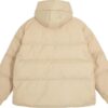 Abrigo de invierno con capucha y plumón ultrafino «beige»