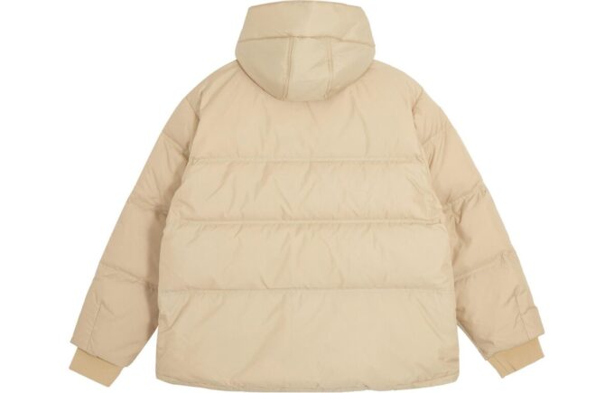 Abrigo de invierno con capucha y plumón ultrafino «beige»