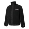 Abrigo de peluche con logo «Negro»