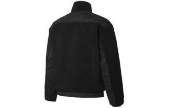 Abrigo de peluche con logo «Negro»