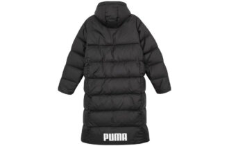 Abrigo largo de plumas oversize «Negro y blanco»