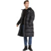 Abrigo largo de plumas oversize «Negro y blanco»