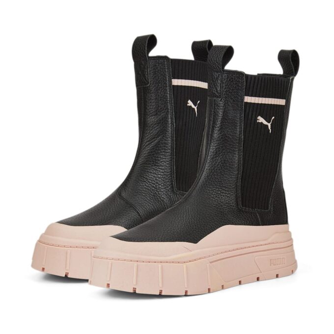 Botas Chelsea Mayze Stack «Cuarzo Rosa Negro» para mujer
