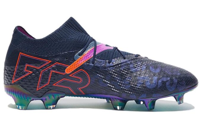 Botas de fútbol Future 7 Ultimate FG/AG «Azul marino, rosa y rojo»