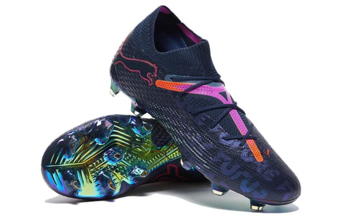 Botas de fútbol Future 7 Ultimate FG/AG «Azul marino, rosa y rojo»