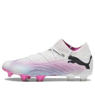 Botas de fútbol Future 7 Ultimate FG/AG «Blanco, Rosa, Negro»