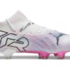 Botas de fútbol Future 7 Ultimate FG/AG «Blanco, Rosa, Negro»