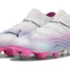 Botas de fútbol Future 7 Ultimate FG/AG «Blanco, Rosa, Negro»