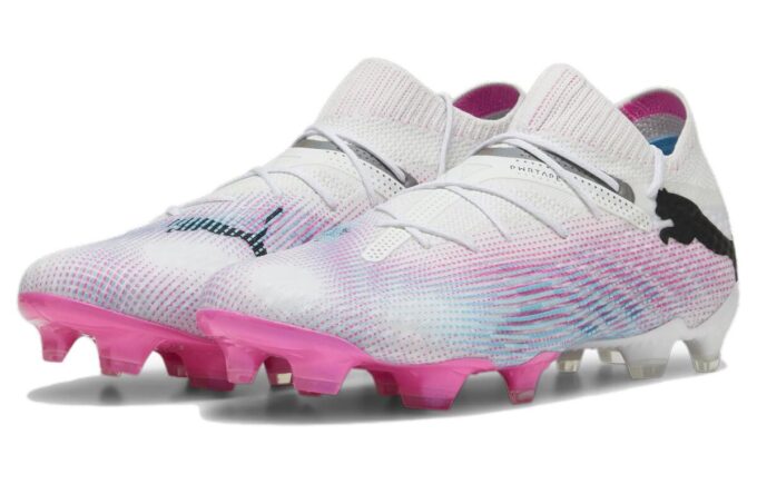 Botas de fútbol Future 7 Ultimate FG/AG «Blanco, Rosa, Negro»
