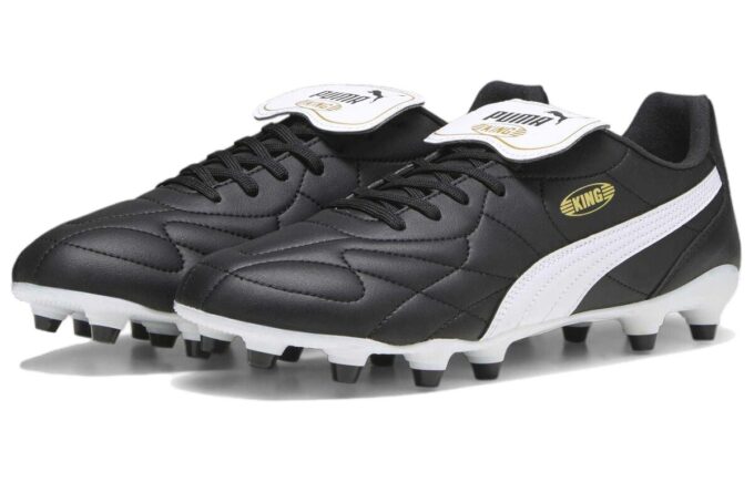 Botas de fútbol King TOP FG «Negro y blanco»