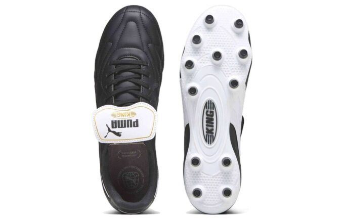 Botas de fútbol King TOP FG «Negro y blanco»