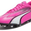 Botas de fútbol Ultra Play MG «Rosa, Blanco y Negro»