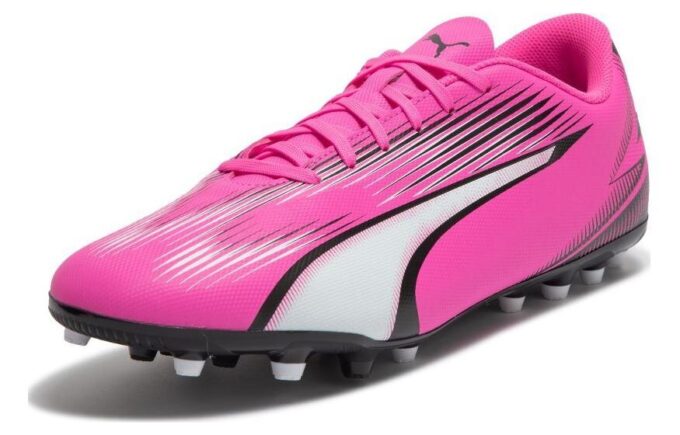 Botas de fútbol Ultra Play MG «Rosa, Blanco y Negro»