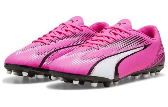 Botas de fútbol Ultra Play MG «Rosa, Blanco y Negro»