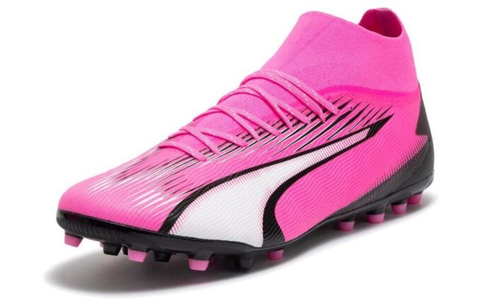 Botas de fútbol Ultra Pro MG «Rosa, Blanco y Negro»
