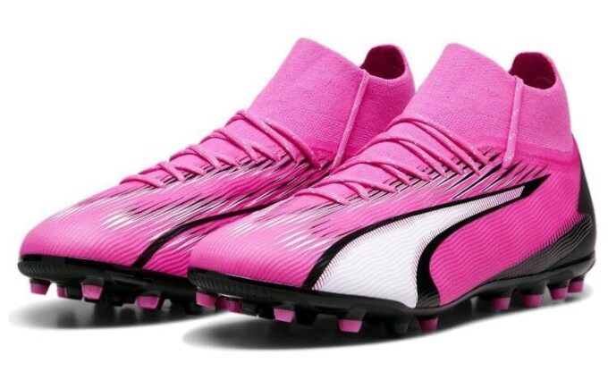 Botas de fútbol Ultra Pro MG «Rosa, Blanco y Negro»