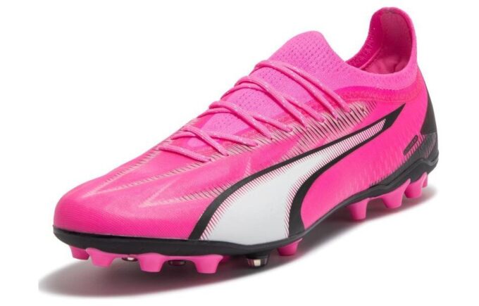 Botas de fútbol Ultra Ultimate MG «Rosa y blanco»