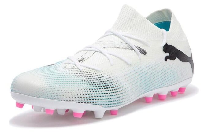 Botas Future 7 Match MG «Blanco, Azul y Rosa»