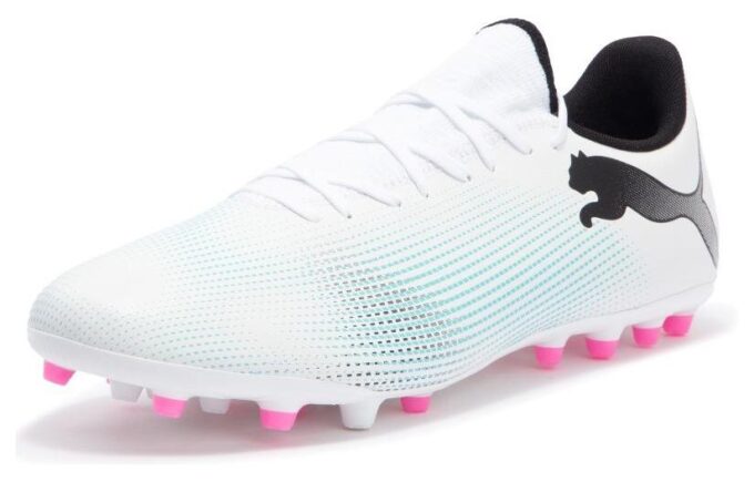 Botas Future 7 Play MG «Blanco, Azul y Rosa»