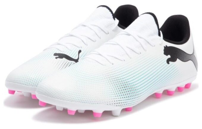 Botas Future 7 Play MG «Blanco, Azul y Rosa»