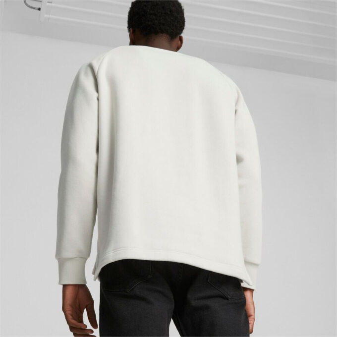 Camisa clásica texturizada de cuello redondo de la serie Popular «Blanca»