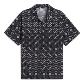 Camisa tejida clásica New Prep AOP «Negra»