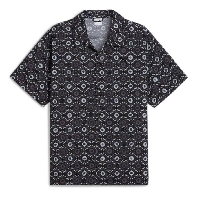 Camisa tejida clásica New Prep AOP «Negra»