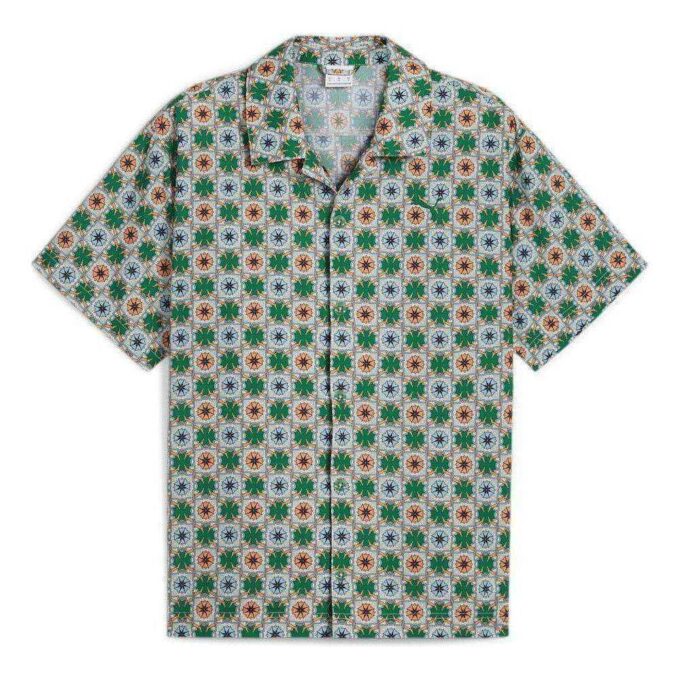 Camisa tejida clásica New Prep AOP «Verde»