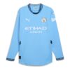 Camiseta auténtica de local de manga larga del Manchester City 2024/25 «Azul»
