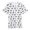 Camiseta blanca con estampado «Los Pitufos al ataque»