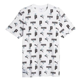 Camiseta blanca con estampado «Los Pitufos al ataque»
