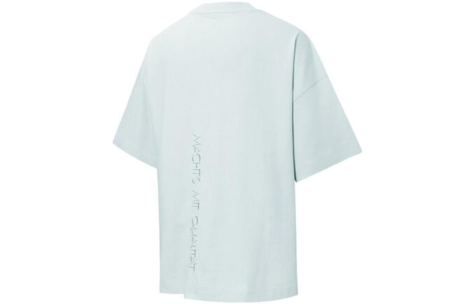 Camiseta con bolsillo y logo «Azul claro»