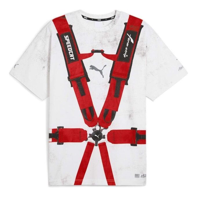 Camiseta con cinturón de seguridad PUMA x A$AP ROCKY «Blanco y rojo»