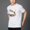 Camiseta con el logotipo clásico «Blanco, dorado y negro»