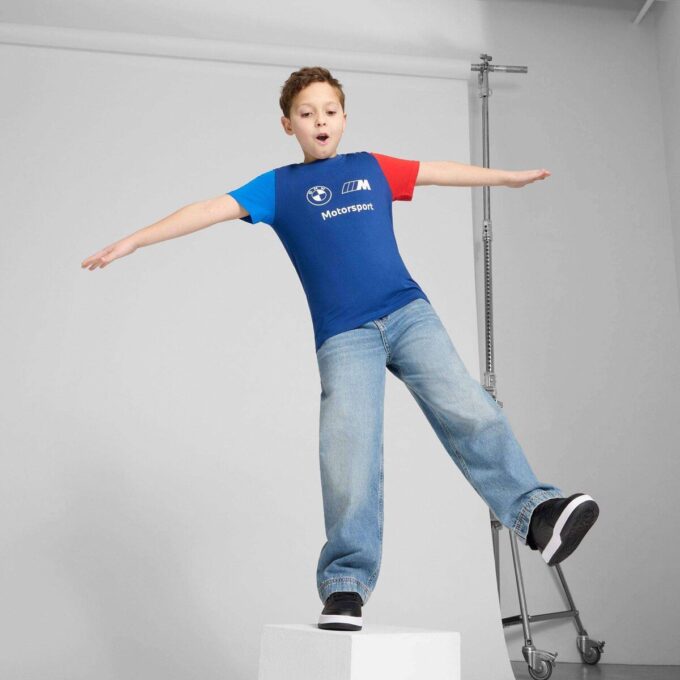 Camiseta con el logotipo de BMW M Motorsport Essentials para niños grandes