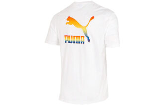 Camiseta con el logotipo del arcoíris «blanca»