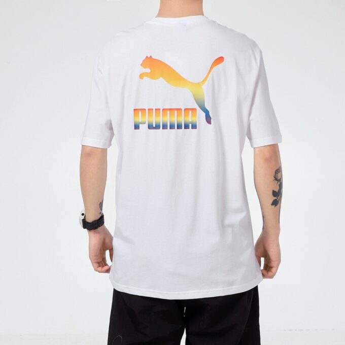 Camiseta con el logotipo del arcoíris «blanca»