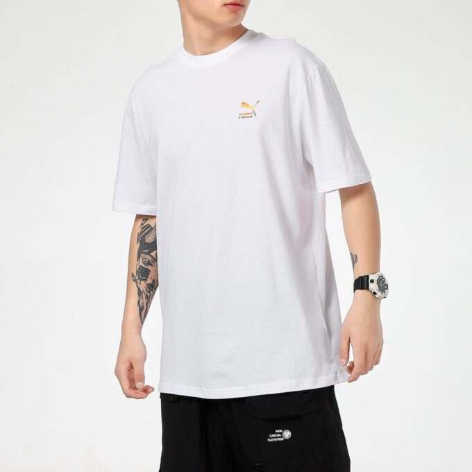 Camiseta con el logotipo del arcoíris «blanca»