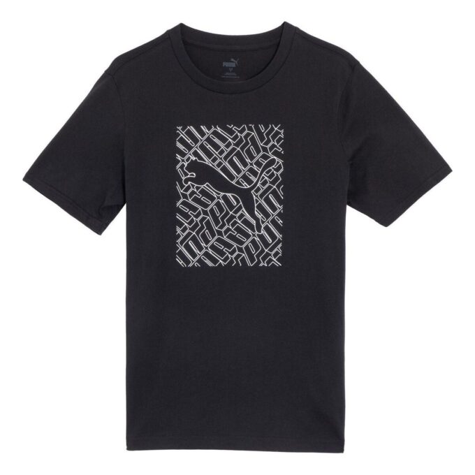 Camiseta con gráficos de gato «Negra»