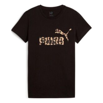 Camiseta con logo de camuflaje (mujeres) «Negra»