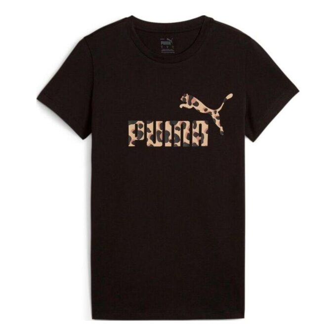 Camiseta con logo de camuflaje (mujeres) «Negra»