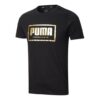 Camiseta con logo metálico «Black Gold»