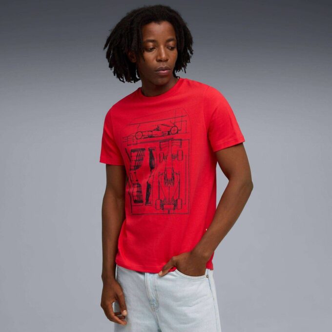 Camiseta de automovilismo para hombre de la Scuderia Ferrari Camiseta de automovilismo para hombre de la Scuderia Ferrari