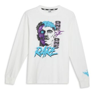 Camiseta de baloncesto de manga larga PUMA x MELO Blue Hive «Blanca»