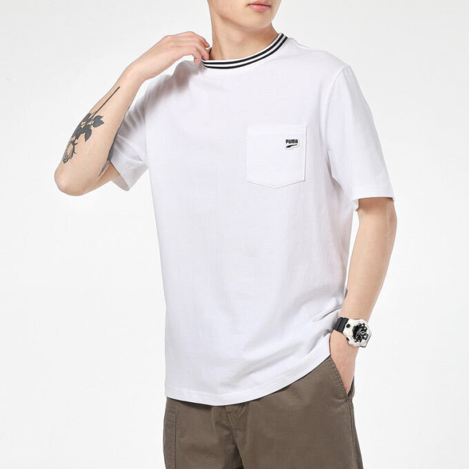 Camiseta de bolsillo Downtown «Blanca y negra»