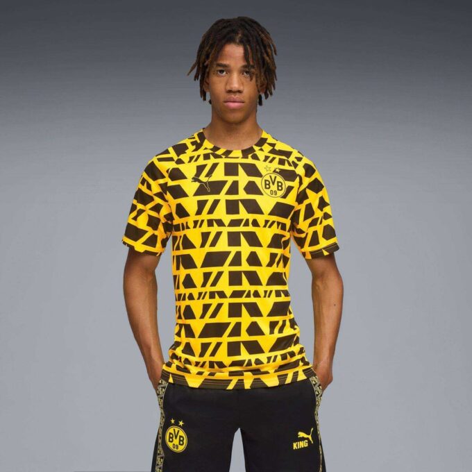 Camiseta de calentamiento de fútbol del BVB para hombre