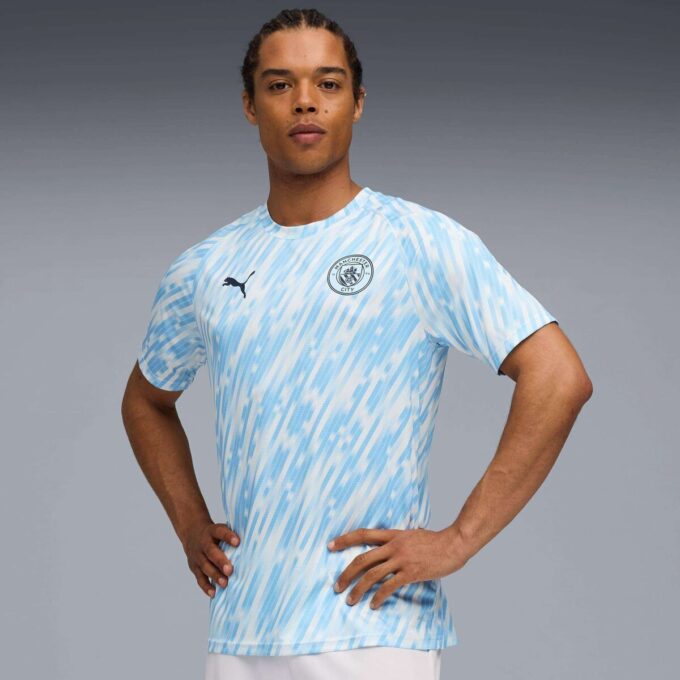Camiseta de calentamiento de fútbol del Manchester City para hombre