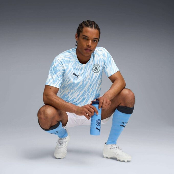 Camiseta de calentamiento de fútbol del Manchester City para hombre