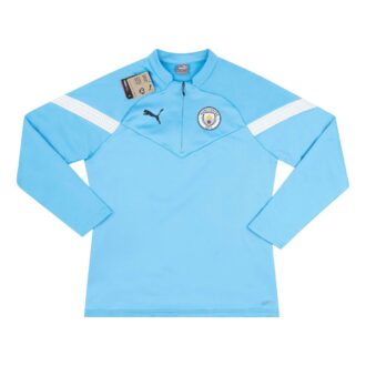 Camiseta de entrenamiento polar Puma con cremallera de 1/4 del Manchester City 2022-23 «Azul cielo»