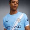 Camiseta de fútbol auténtica de local del Manchester City 25/26 para hombre